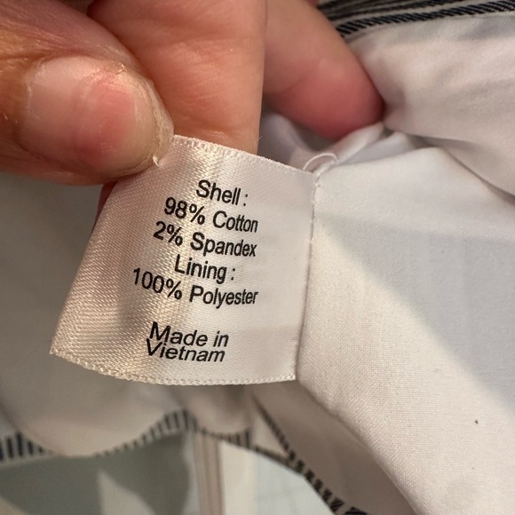 Lane Bryant Denim Blue and White Pinstripe Blazer Jacket Plus Size 16 Career - Picture 11 of 12